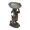 Hello Honey® 17" Green Patina Finish Rabbit Birdbath